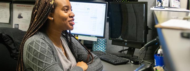 Employee at desk