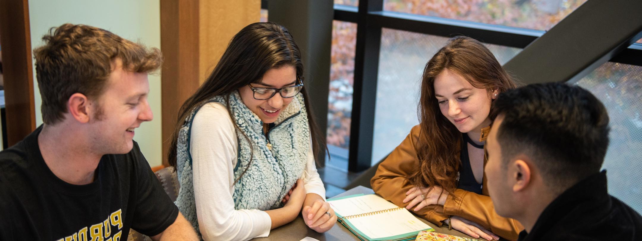 Students studying