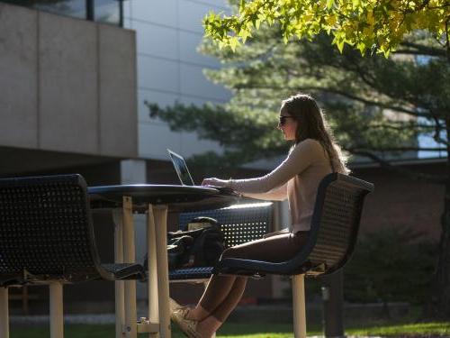 Student studying.